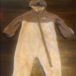 North Face teddy onesie